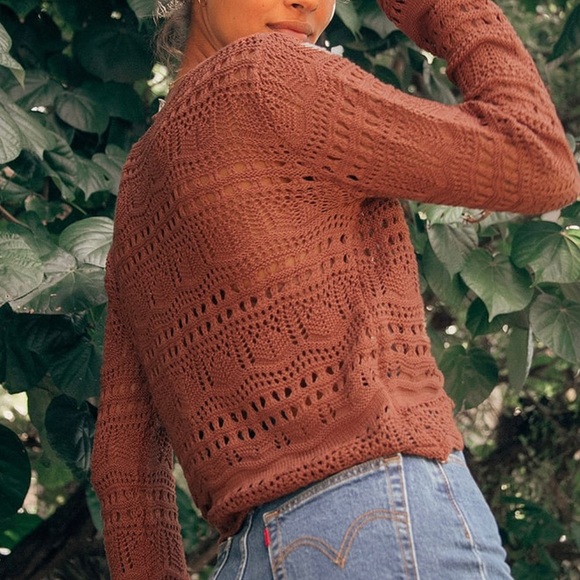 Lulu’s Only Yours Crochet Sweater - Picture 2 of 3